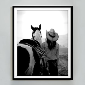 Cowgirl and Horse Print: Vintage Western Photography (Digital Download)