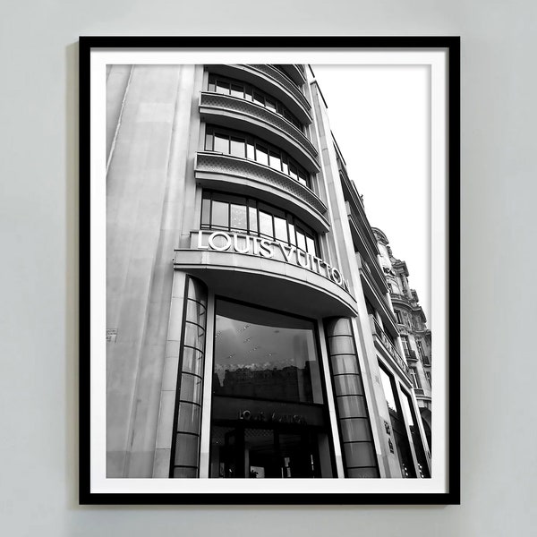 Luxury Fashion Store Poster, Black and White, Fashion Photography, Printable Hypebeast Wall Art, Y2k Maximalist Room Decor, Digital Download