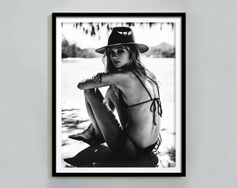 Coastal Cowgirl Fashion Print: Retro Western Girly Dorm Decor (Digital Download)