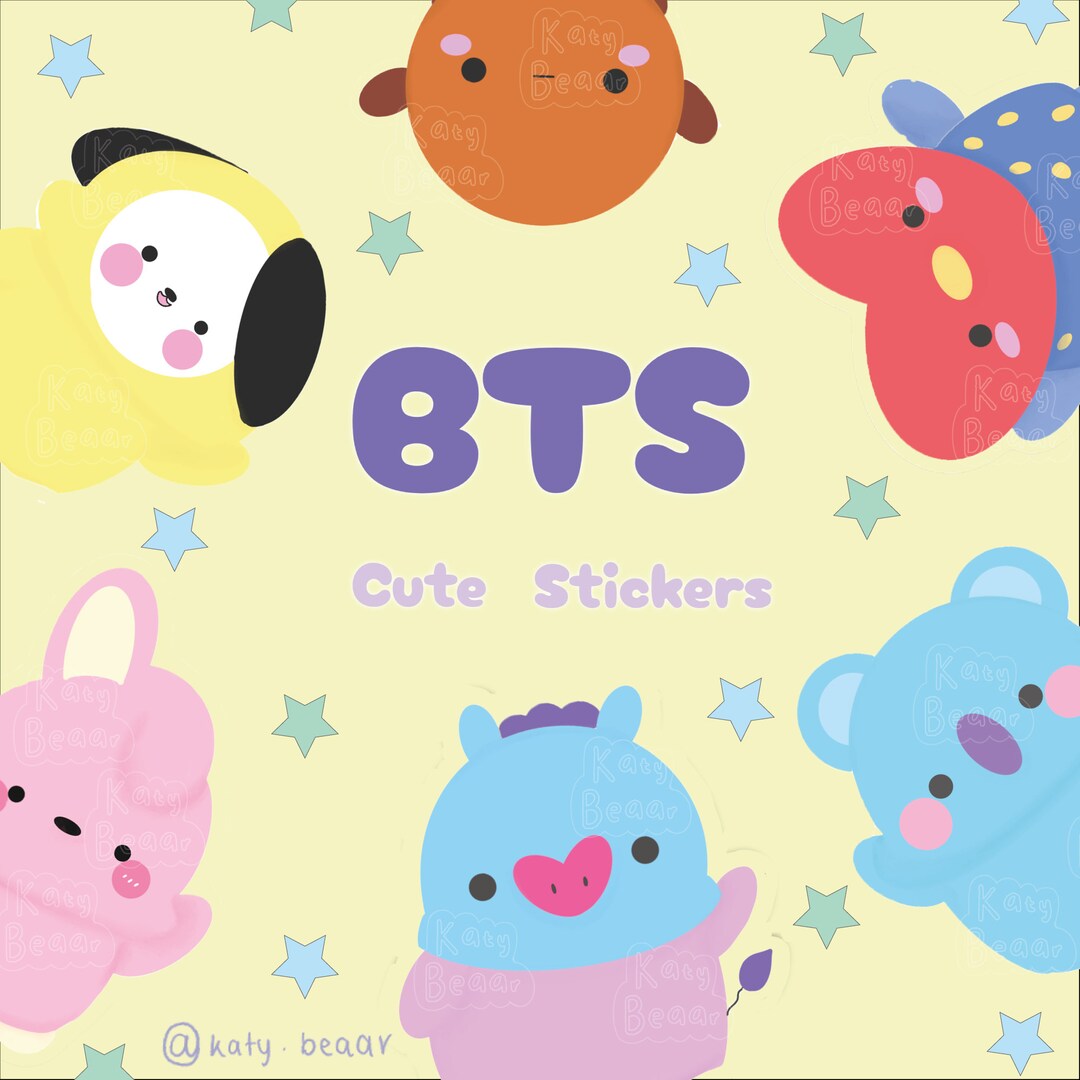 BT21 Cute Digital Stickers/ BT21 Saying Hi Stickers/ BTS Etsy