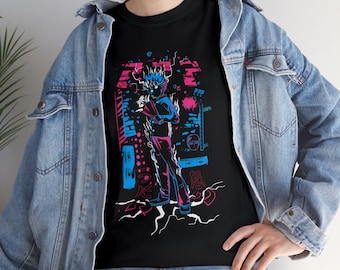 Mob Psycho 100 Grafik-T-Shirt | Anime Manga Shirt | Zeichentrickfigur Kleidung | Psyche | Japanisches Animation Unisex T-Shirt aus schwerer Baumwolle