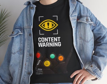 Content Warning Game Shirt Lethal Company Unisex Heavy Cotton Tee Shirt