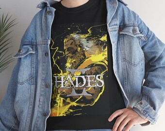 Zeus Hades 2 Mythologisches griechisch inspiriertes T-Shirt Spiel Gaming Olympus Merchandise Unisex-T-Shirt aus schwerer Baumwolle