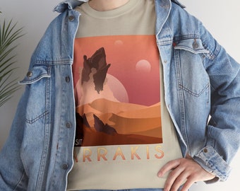 Arrakis Wüsten-Grafik-T-Shirt | Sandwürmer, Shai-Hulud, Muad'Dib Shirt | Besuchen Sie Arrakis Apparel Unisex Heavy Cotton T-Shirt