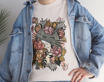 Totoro Hemd | Studio Ghibli T-Shirt | Japanische Animation Merchandise | Anime Love Apparel Unisex Schwere Baumwolle T-Shirt