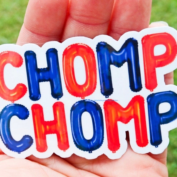 Chomp Chomp Florida Gator balloon letter 3” sticker