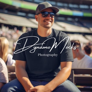 Navy Blue Bella Canvas 3001 Mockup | Football Fan Mockup | Fantasy Football Baseball Soccer Mocks | Sports Dad Mock Up