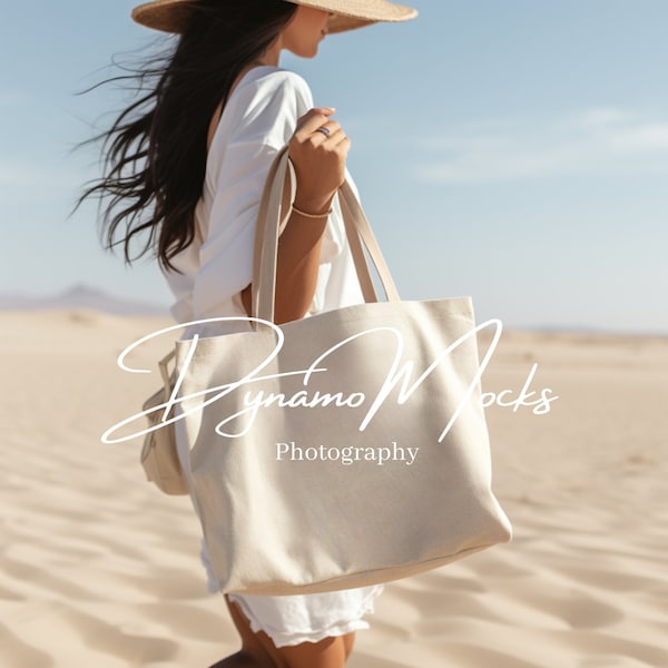 Oversized Weekender Natural Tote Bag Mockup Coastal Cowgirl Natural Canvas Shopping Bag Mockup Natural Tote Bag Mock Ups Canvas Bag Mockup