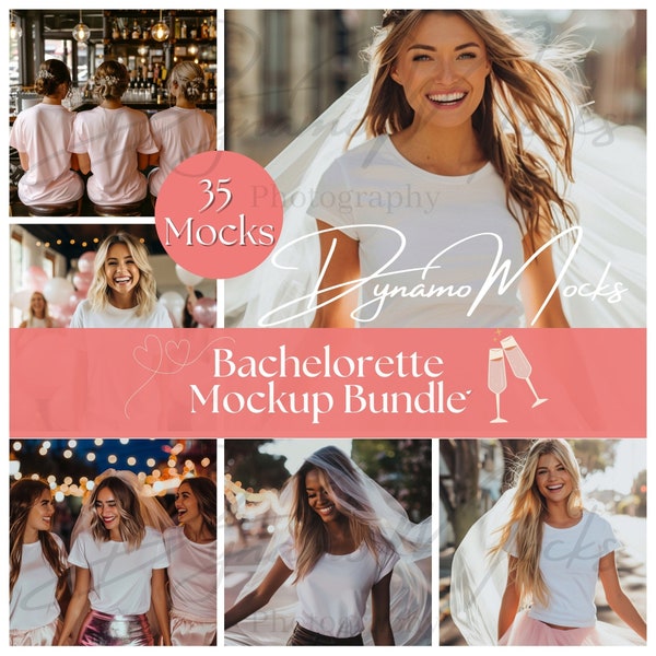 Bachelorette Mockup Bundle, Lifestyle Photography for POD Niches, Bride to Be Mocks, Bridal Party Mockups