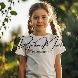 Kids Shirt Mockup, White Bella Canvas 3001Y Mockup, Youth White Tshirt Mockup, Bella Canvas Mockup