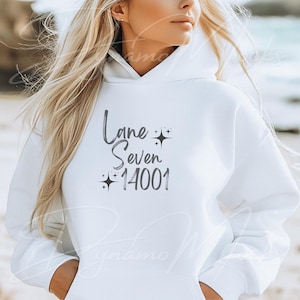 Lane Seven 14001 Mockup, White Hoodie Mockup, Beach Mockup, LS14001 Mockup, Oversized Sweatshirt Mockup, White Lane Seven Mockup