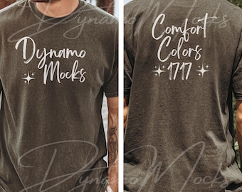 Comfort Colors Mockup, Pepper 1717 Front and Back Mockup, Mens Shirt Mockup