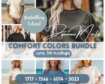 Comfort Colors Mockup Bundle, Comfort Colors 1717 Mockup, Men Women Shirt Mockup, 1566 Sweatshirt Mockup, 3023 Mockup, 6014 Mockup