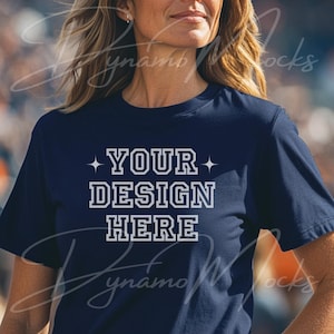 Bella Canvas 3001 Mockup, Navy Tshirt Mockup, Football Mockup, Sports Mockup, Soccer Baseball Cheer Mom Mockup, Bella Canvas Mockup