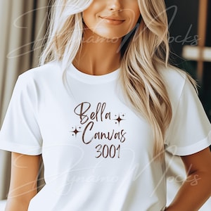 Bella Canvas 3001 Mockup, White Shirt Mockup, White Bella 3001 Mockup, BC3001 Mockup, White Tshirt Mockup, Womens Shirt Mockup