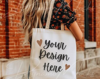 Tote Bag Mockup, Canvas Bag Mockup, Natural Canvas Tote Bag Mockup, Tote Mockup, Shopping Bag Mockup, Model Mockup