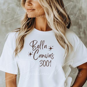 Bella Canvas 3001 Mockup, White Shirt Mockup, White Bella 3001 Mockup, BC3001 Mockup, White Tshirt Mockup, Womens Shirt Mockup