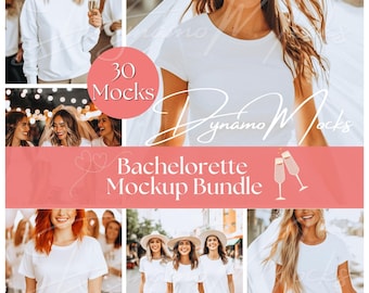 Bachelorette Mockup Bundle, Lifestyle Photography for POD Niches, Bride to Be Mocks, Bridal Party Mockups