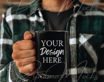 Mug Mockup, 15oz Ceramic Black Mug Mockup, Coffee Cup Mockup, Men Mug Mockup, Ceramic Mug Mockup, Mens Mockups