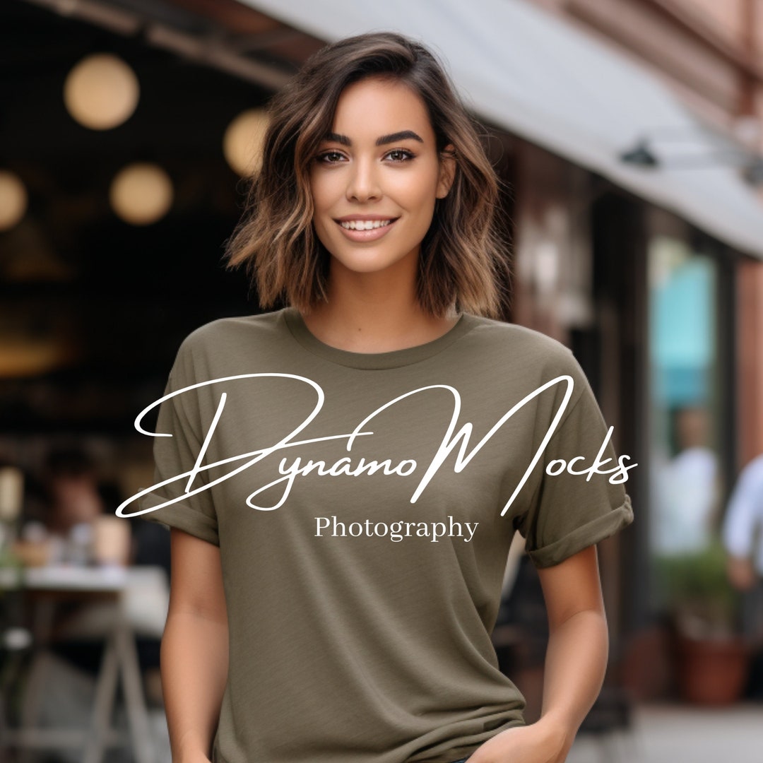 Heather Olive Bella Canvas 3001 Mockup | Boho Modern Mom | Lifestyle ...