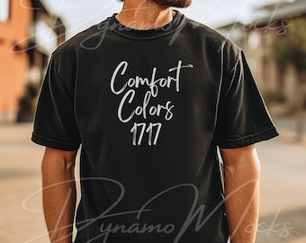 Comfort Colors Mockup, Black 1717 Mockup, Mens Shirt Mockup