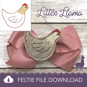 Chicken Feltie Embroidery File | INSTANT DOWNLOAD | ITH |