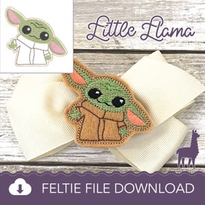 Baby Force Alien Feltie Embroidery File | Star Warrior | INSTANT DOWNLOAD | ITH |