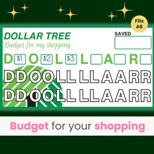 Shopping Savings Challenge, Shopping Savings Tracker, Dollar Shop Budget, Fits A6 Cash Binder
