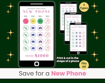Phone Savings Challenge, New Phone Savings, Phone Upgrade Budget, iPhone, Android, Buy New Phone, Fits A6 Cash Binder