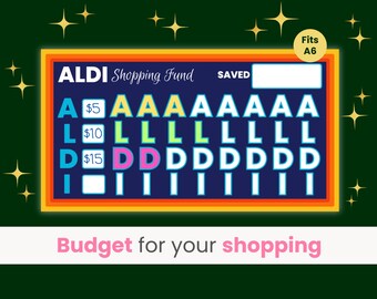 Einkaufs-Spar-Challenge, Lebensmittel-Spar-Challenge, Party-Budget, Einsparungen für Haushaltsbedarf, Lebensmittel-Budget, Aldi-Fonds, passend für A6 Sammelmappe