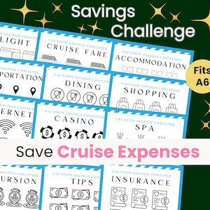 Cruise Savings Challenge Bundle, Vacation Savings Challenge, Travel Fund, Cruise Vacation Budget, Cruise Holiday, Save Travel Expenses