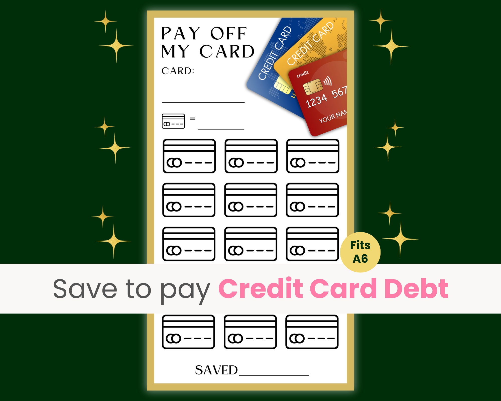 Credit Card Binder - Etsy