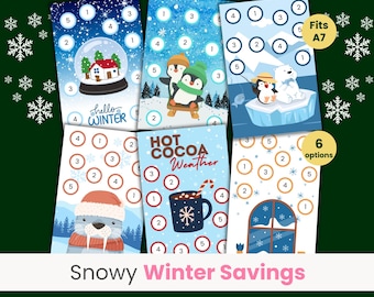 Kleine Spar-Challenge, Mini-Spar-Challenge, Weihnachts-Spar-Challenge, Sparen mit kleinem Budget, Winter-Spar-Challenge, Passend für A7-Ordner