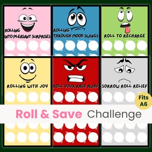 Emotion Roll Savings Game, Savings Challenge Game, Mini Savings Challenge, Roll the Dice Savings, Low Budget Savings, Fits A6 Cash Binder