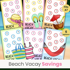 Beach Vacay Tiny Savings Challenge, Summer Savings Challenge, Mini Savings Challenge, Beach Vacation, Low Budget, Summer Budgeting, Fits A7
