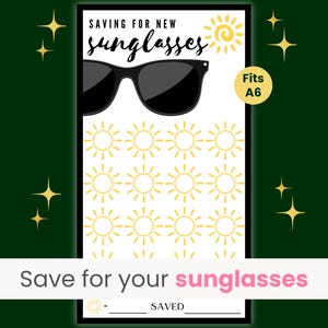 Sunglasses Savings Challenge, Summer Savings, Glasses Budget, Shades Savings Challenge, Vision Care Budget, Mini Savings Challenge, Fits A6