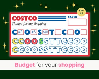 Einkaufs-Spar-Challenge, Lebensmittel-Spar-Challenge, Party-Budget, Einsparungen für Haushaltsbedarf, Essensbudget, passend für A6 Cash Binder