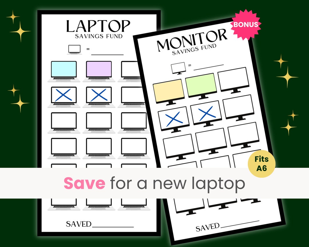 Laptop Savings Challenge, New Laptop Savings Tracker, PC Monitor ...
