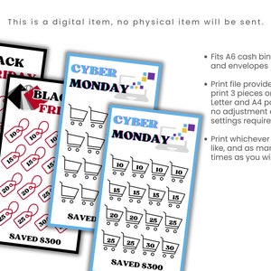 This Black Friday and Cyber Monday savings challenge fits A6 cash binders and envelopes