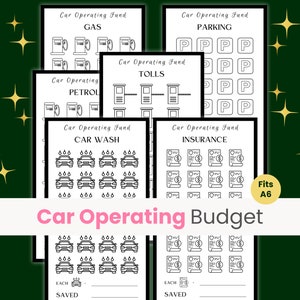 Car Savings Challenge Bundle, Gas Budget, Petrol Budget, Parking, Toll Fee, Car Wash, Insurance, Car Expenses, Car Operating Fund, Fits A6