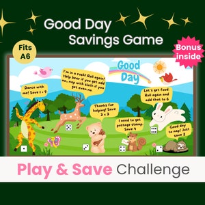 Dice Savings Challenge, Cute Savings Game, Fun Cash Stuffing, Roll the Dice Savings Challenge, Low Budget, Mini Savings, Good Day, Fits A6