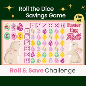Easter Savings Game, Easter Savings Challenge, Savings Challenge Game, Mini Savings Challenge, Roll the Dice Savings Game, Easter Egg Roll