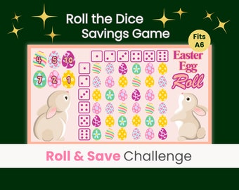 Easter Savings Game, Easter Savings Challenge, Savings Challenge Game, Mini Savings Challenge, Roll the Dice Savings Game, Easter Egg Roll