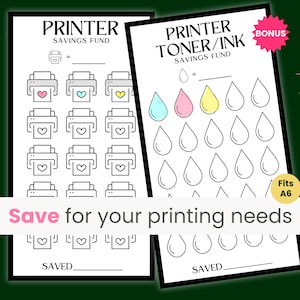 Printer Savings Challenge, Printer Toner Ink Savings Challenge, Shopping Fund, New Printer, Printing Fund, Printing Supplies