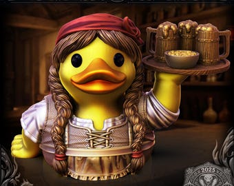 Barmaid Ducky | 3D Printed "Rubber" Ducky | Designed by Fates End