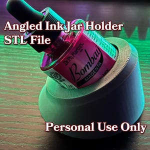Suporte de frasco de tinta angular para caligrafia e canetas de imersão, arquivo STL - uso pessoal apenas