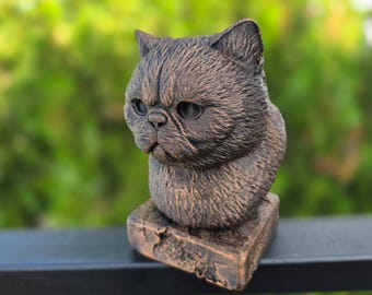 Exotic Shorthair Cat Bust, 3D Printed - from Messy_Panda