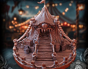 Big Top Mimic Dice Tower - 3D Printed - Designed by Fates End