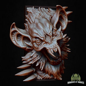 Bat Book Nook - 3D Printed to bring Fantasy Horror Monsters to Your Library - Designed by Miniatures of Madness