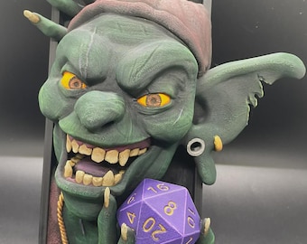 Dice Goblin Book Nook, 3D Printed - from Print Goblins